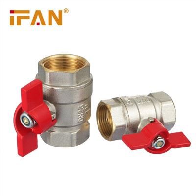 버터플라이 핸들 황동 볼 밸브 FF