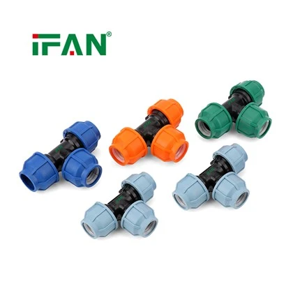 HDPE 물 공급 시스템용 PP 압축 파이프 피팅
